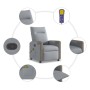Sillón reclinable de masaje de tela gris claro de , Sillones - Ref: Foro24-4104844, Precio: 205,55 €, Descuento: %