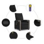 Sillón reclinable de masaje de tela negro de , Sillones - Ref: Foro24-4104846, Precio: 205,55 €, Descuento: %