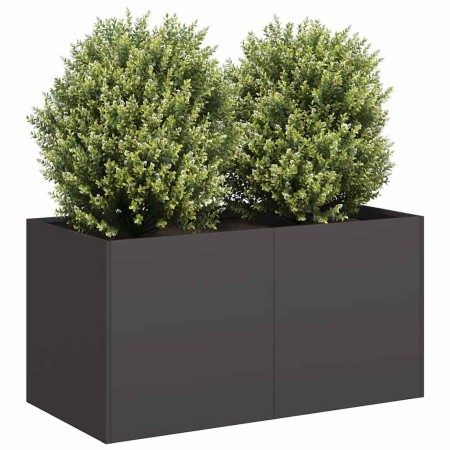 Jardinera de acero laminado en frío negro 80x40x40 cm de , Maceteros y jardineras - Ref: Foro24-860668, Precio: 74,40 €, Desc...
