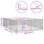 Perrera de exterior puerta acero galvanizado plateado 3x4x1 m de , Casetas para perros - Ref: Foro24-4105414, Precio: 150,15 ...