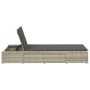 Tumbona con cojín flotante ratán sintético gris de , Tumbonas - Ref: Foro24-4104207, Precio: 227,41 €, Descuento: %