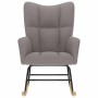 Silla mecedora de tela gris taupe de , Mecedoras - Ref: Foro24-4016795, Precio: 129,16 €, Descuento: %