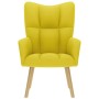 Sillón de relax de tela amarillo clara de , Sillones - Ref: Foro24-4016776, Precio: 102,11 €, Descuento: %