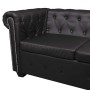 Sofá de esquina Chesterfield 5 plazas cuero artificial negro de , Sofás - Ref: Foro24-243614, Precio: 819,61 €, Descuento: %