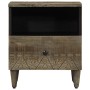 Mesita de noche de madera maciza de mango gris claro 40x33x46cm de , Mesitas de noche - Ref: Foro24-4017798, Precio: 61,55 €,...