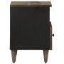 Mesita de noche de madera maciza de mango gris claro 40x33x46cm de , Mesitas de noche - Ref: Foro24-4017798, Precio: 61,55 €,...