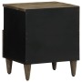 Mesita de noche de madera maciza de mango gris claro 40x33x46cm de , Mesitas de noche - Ref: Foro24-4017798, Precio: 61,55 €,...