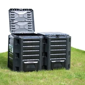 Black garden composter 1200 L by vidaXL, Composters - Ref: Foro24-312274, Price: 176,19 €, Discount: %