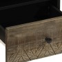 Mesita de noche de madera maciza de mango gris claro 40x33x46cm de , Mesitas de noche - Ref: Foro24-4017798, Precio: 61,55 €,...