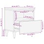 Mesita de noche de madera maciza de mango gris claro 40x33x46cm de , Mesitas de noche - Ref: Foro24-4017798, Precio: 61,55 €,...