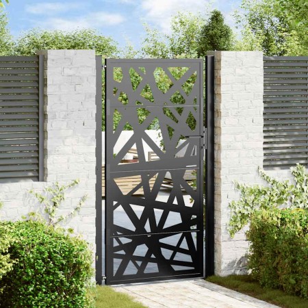 Puerta de jardín de acero negra diseño luminoso 105x180 cm de , Puertas de jardín - Ref: Foro24-4100952, Precio: 256,35 €, De...