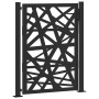 Puerta de jardín de acero negra diseño luminoso 105x130 cm de , Puertas de jardín - Ref: Foro24-4100950, Precio: 240,52 €, De...