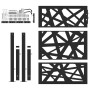 Puerta de jardín de acero negra diseño luminoso 105x130 cm de , Puertas de jardín - Ref: Foro24-4100950, Precio: 240,52 €, De...