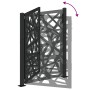 Puerta de jardín de acero negra diseño luminoso 105x130 cm de , Puertas de jardín - Ref: Foro24-4100950, Precio: 240,52 €, De...