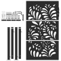 Puerta de jardín diseño ondulado de acero negro 105x155 cm de , Puertas de jardín - Ref: Foro24-4100971, Precio: 245,24 €, De...