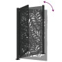 Puerta de jardín diseño ondulado de acero negro 105x155 cm de , Puertas de jardín - Ref: Foro24-4100971, Precio: 245,24 €, De...
