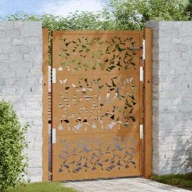 Puerta de jardín diseño de hojas de acero desgastado 105x130 cm de , Puertas de jardín - Ref: Foro24-4100965, Precio: 211,53 ...