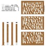 Puerta de jardín diseño con listón acero desgastado 105x155 cm de , Puertas de jardín - Ref: Foro24-4100986, Precio: 220,41 €...