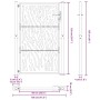 Puerta de jardín diseño con listón acero desgastado 105x155 cm de , Puertas de jardín - Ref: Foro24-4100986, Precio: 220,41 €...