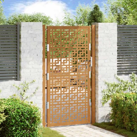 Puerta de jardín diseño en cruz de acero desgastado 105x180 cm de , Puertas de jardín - Ref: Foro24-4101007, Precio: 261,25 €...