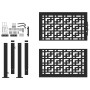 Puerta de jardín diseño en cruz de acero negra 105x106 cm de , Puertas de jardín - Ref: Foro24-4100999, Precio: 178,31 €, Des...
