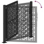 Puerta de jardín diseño en cruz de acero negra 105x106 cm de , Puertas de jardín - Ref: Foro24-4100999, Precio: 178,31 €, Des...