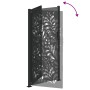 Puerta de jardín diseño ondulado de acero negro 105x205 cm de , Puertas de jardín - Ref: Foro24-4100973, Precio: 277,43 €, De...