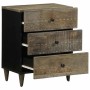 Mesita de noche madera maciza de mango gris claro 50x33x60 cm de , Mesitas de noche - Ref: Foro24-4017801, Precio: 112,55 €, ...