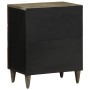 Mesita de noche madera maciza de mango gris claro 50x33x60 cm de , Mesitas de noche - Ref: Foro24-4017801, Precio: 112,55 €, ...