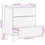Mesita de noche madera maciza de mango gris claro 50x33x60 cm de , Mesitas de noche - Ref: Foro24-4017801, Precio: 112,55 €, ...
