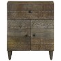 Mesita de noche madera maciza de mango gris claro 50x33x60 cm de , Mesitas de noche - Ref: Foro24-4017803, Precio: 87,08 €, D...