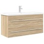 Set de muebles de baño 2 pzas madera contrachapada roble Sonoma de , Muebles de baño - Ref: Foro24-3324966, Precio: 341,85 €,...
