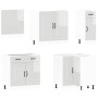 Mueble cocina Kalmar blanco brillo 11 pzas madera contrachapada de , Armarios de cocina - Ref: Foro24-3314913, Precio: 820,83...