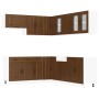 Mueble cocina Kalmar roble marrón 11 pzas madera contrachapada de , Armarios de cocina - Ref: Foro24-3314918, Precio: 728,46 ...