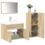 Juego de muebles de baño 4 pzas contrachapada roble Sonoma de , Muebles de baño - Ref: Foro24-3325027, Precio: 244,98 €, Desc...