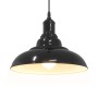 Lámpara colgante regulable en altura E27 negro brillante Ø 31cm de , Lámparas - Ref: Foro24-4103435, Precio: 32,28 €, Descuen...