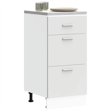 Armario bajo de madera de ingeniería blanco 40x46x81,5 cm de , Armarios de cocina - Ref: Foro24-854211, Precio: 88,32 €, Desc...