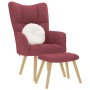 Sillón de relax con taburete tela rojo tinto de , Sillones - Ref: Foro24-4016781, Precio: 127,46 €, Descuento: %
