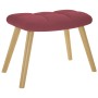 Sillón de relax con taburete tela rojo tinto de , Sillones - Ref: Foro24-4016781, Precio: 127,46 €, Descuento: %