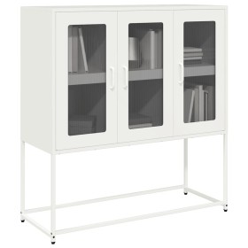 Aparador de acero laminado en frío blanco 100,5x39x107 cm de , Aparadores - Ref: Foro24-853409, Precio: 135,36 €, Descuento: %