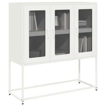 Aparador de acero laminado en frío blanco 100,5x39x107 cm de , Aparadores - Ref: Foro24-853409, Precio: 135,36 €, Descuento: %