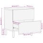 Mesilla de noche marrón 40x33x46 cm madera maciza mango de , Mesitas de noche - Ref: Foro24-4017718, Precio: 80,67 €, Descuen...