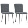 Sillas de comedor 2 unidades terciopelo gris oscuro de , Sillas de comedor - Ref: Foro24-4101058, Precio: 83,94 €, Descuento: %