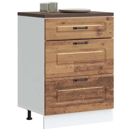 Mueble bajo de cocina Kalmar de madera antigua de ingeniería de , Armarios de cocina - Ref: Foro24-854287, Precio: 111,09 €, ...