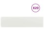 Bordes para césped 20 uds acero laminado frío blanco 25x103 cm de , Ribetes y bordes para jardín - Ref: Foro24-860173, Precio...