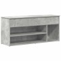 Banco zapatero madera de ingeniería gris hormigón 102x30,5x45cm de , Zapateros y organizadores de calzado - Ref: Foro24-85913...