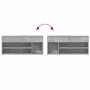 Banco zapatero madera de ingeniería gris hormigón 102x30,5x45cm de , Zapateros y organizadores de calzado - Ref: Foro24-85913...