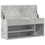 Banco zapatero madera de ingeniería gris hormigón 102x30,5x45cm de , Zapateros y organizadores de calzado - Ref: Foro24-85913...
