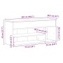 Banco zapatero madera de ingeniería gris hormigón 102x30,5x45cm de , Zapateros y organizadores de calzado - Ref: Foro24-85913...