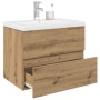 Mueble para lavabo con lavabo integrado y grifo roble artesanal de , Tocadores de baño - Ref: Foro24-3328932, Precio: 218,73 ...